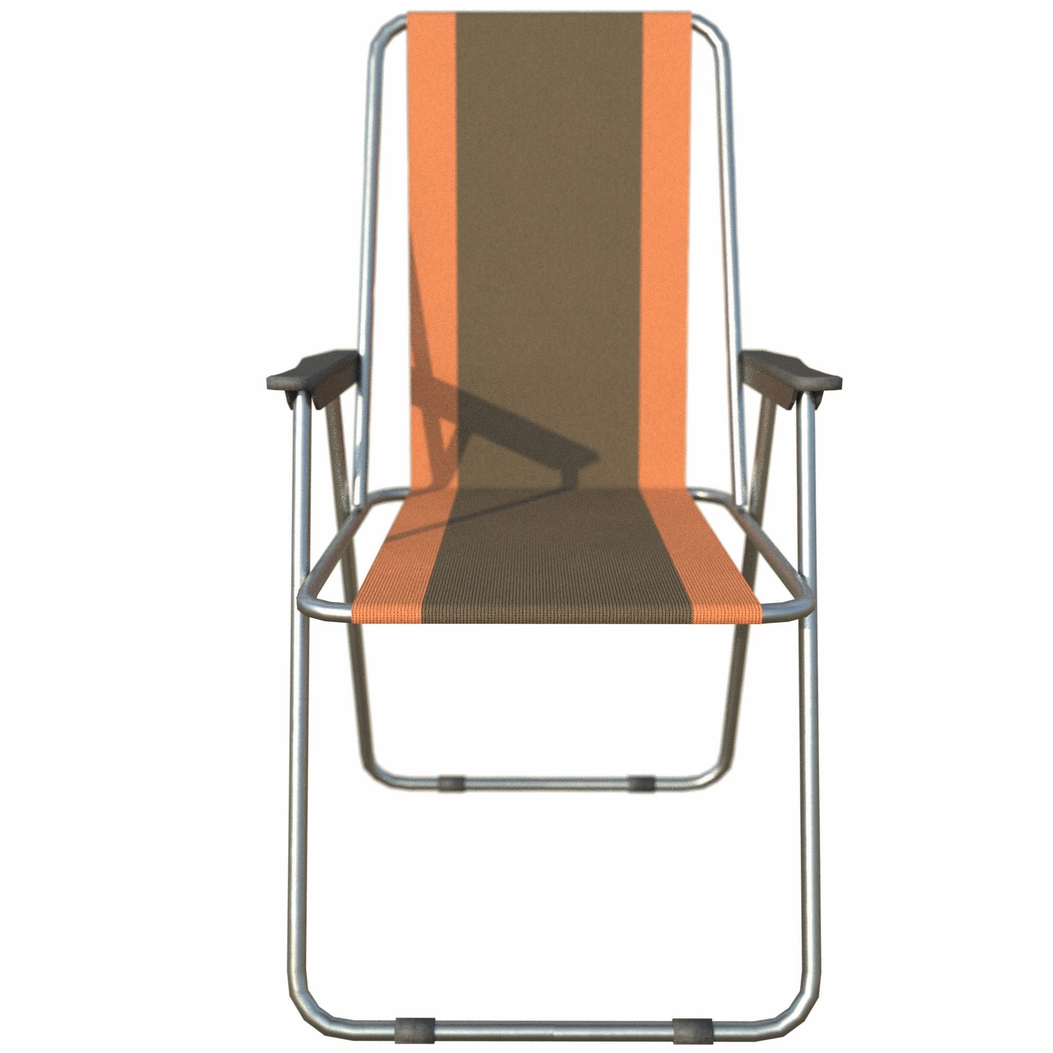 Camping Chair Low-poly 3D model_6