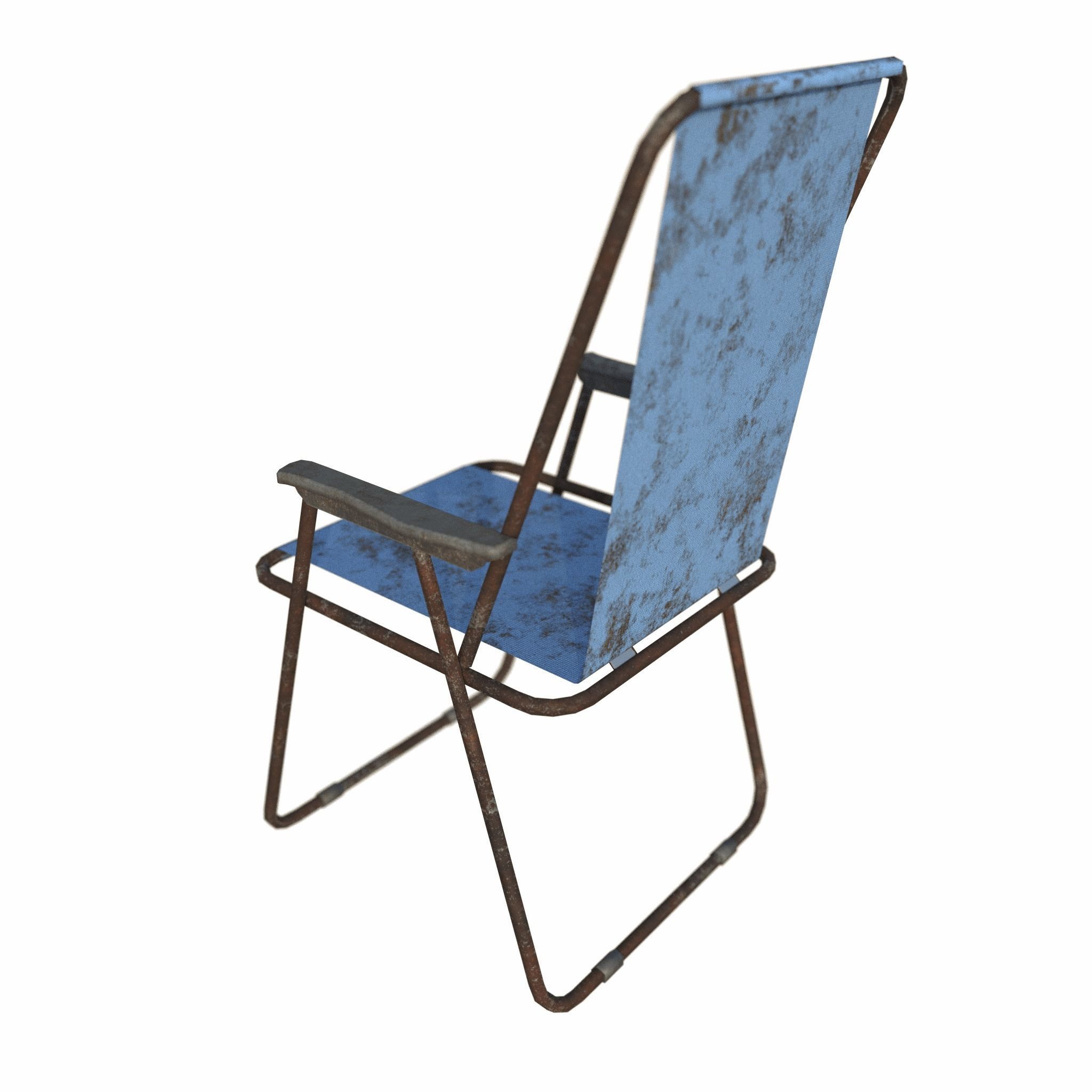 Camping Chair Low-poly 3D model_15