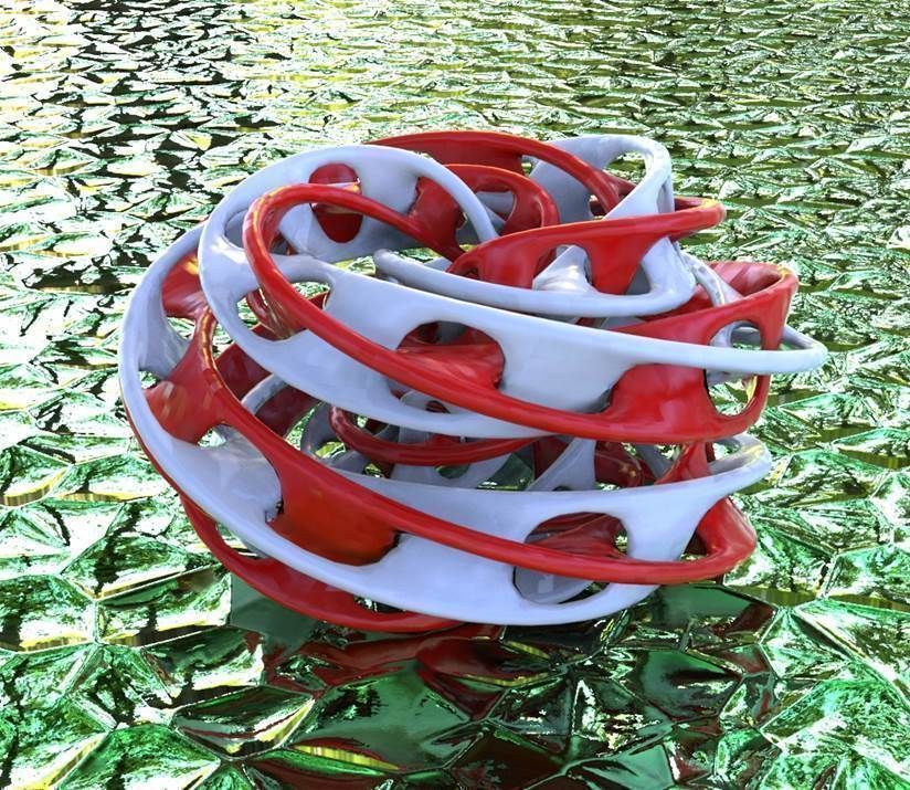 Mobius Torus Knot Type4 3D Model 3D printable .obj .3ds