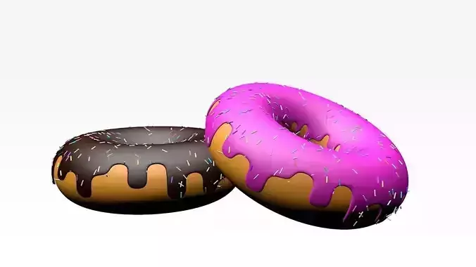 DONUTS two with chocolate and icing