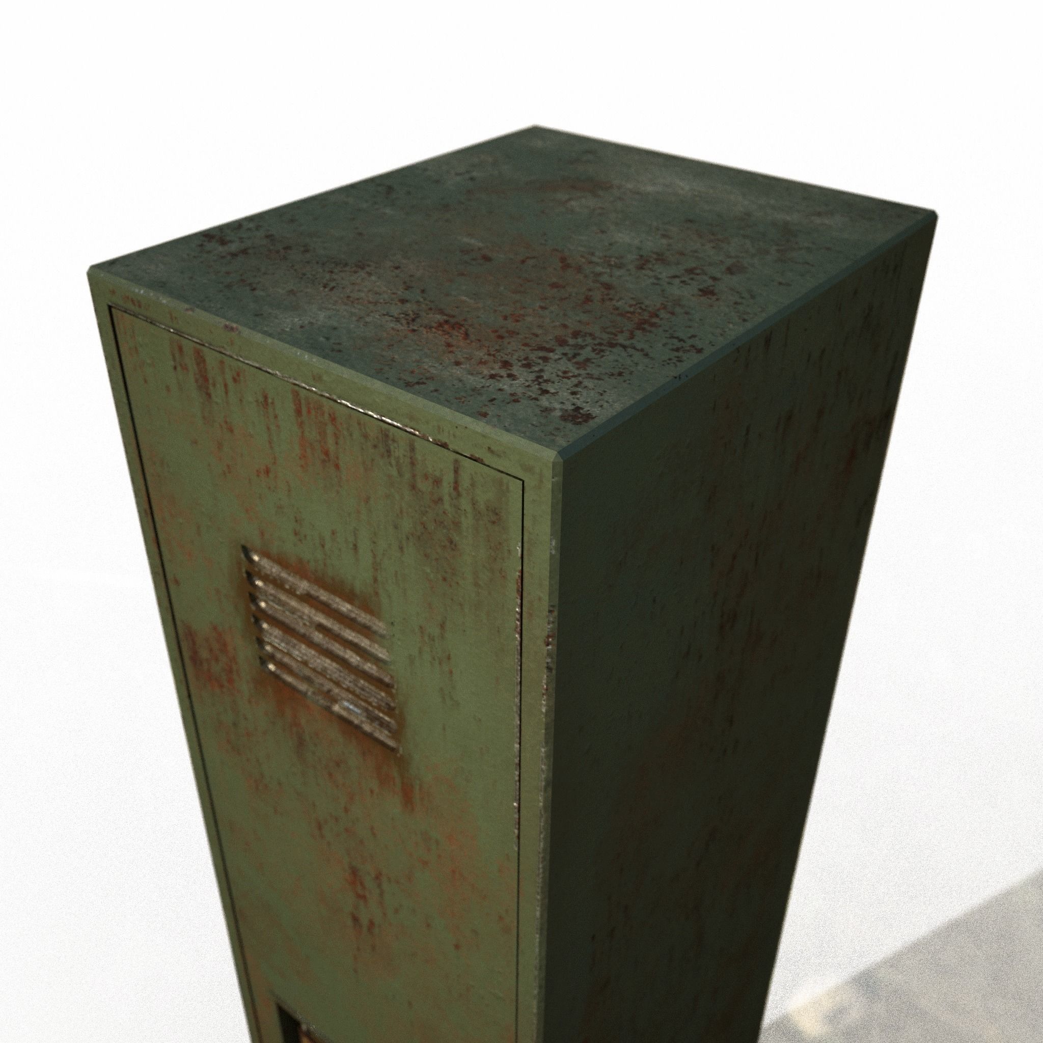 Old Locker Low-poly 3D model_2