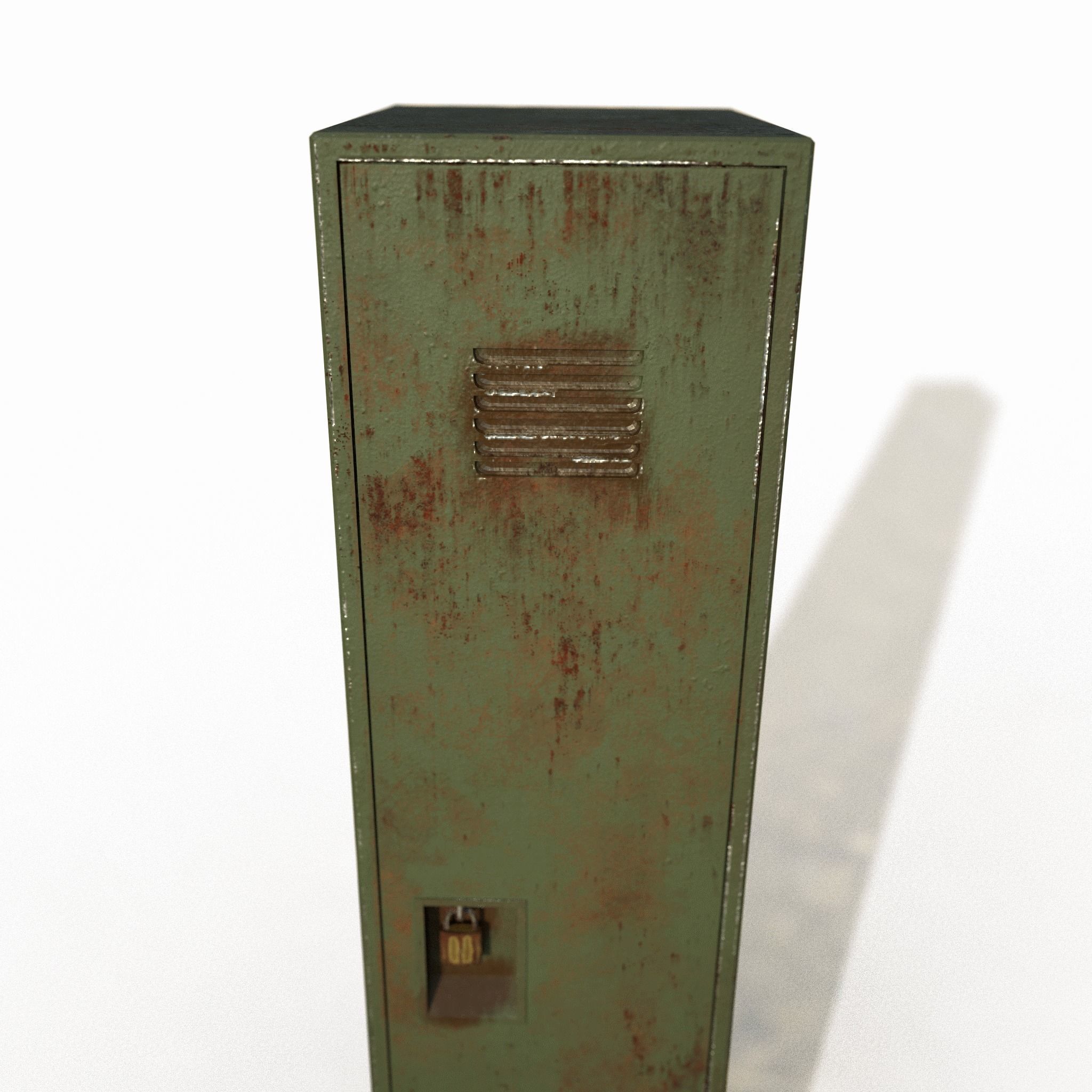 Old Locker Low-poly 3D model_3