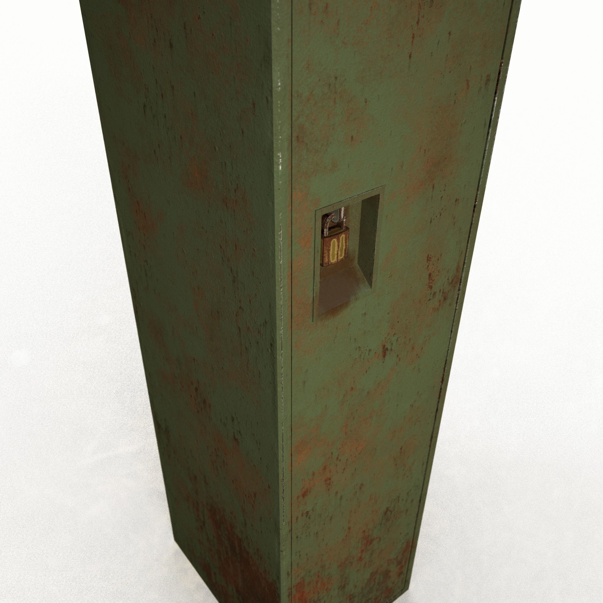 Old Locker Low-poly 3D model_4