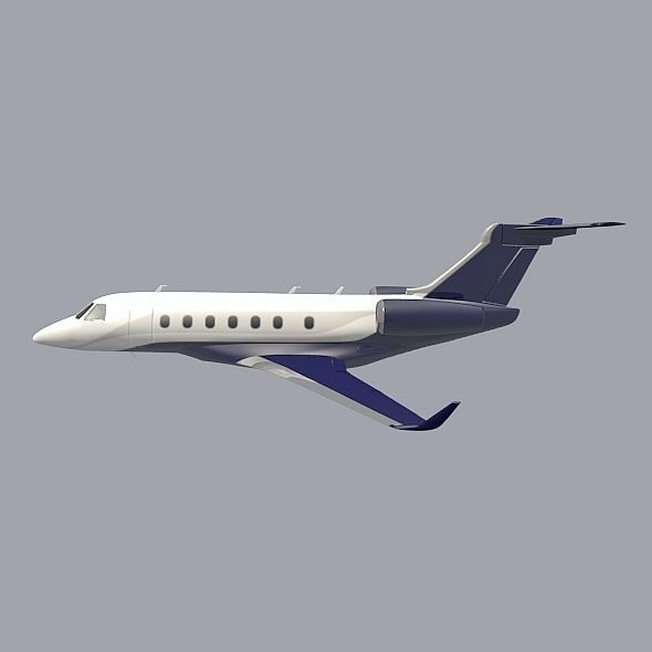 Embraer Legacy 500 private jet 3D model_1