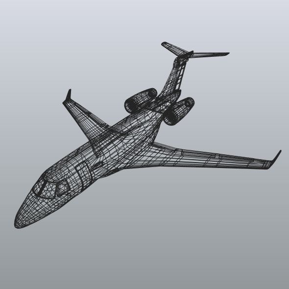 Embraer Legacy 500 private jet 3D model_11