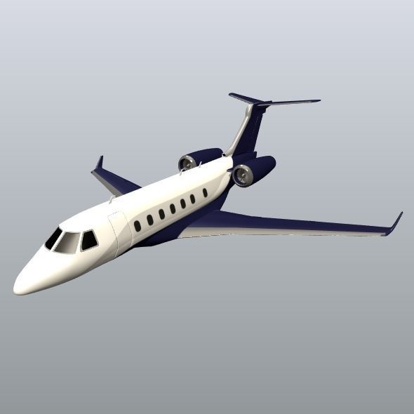 Embraer Legacy 500 private jet 3D model_9