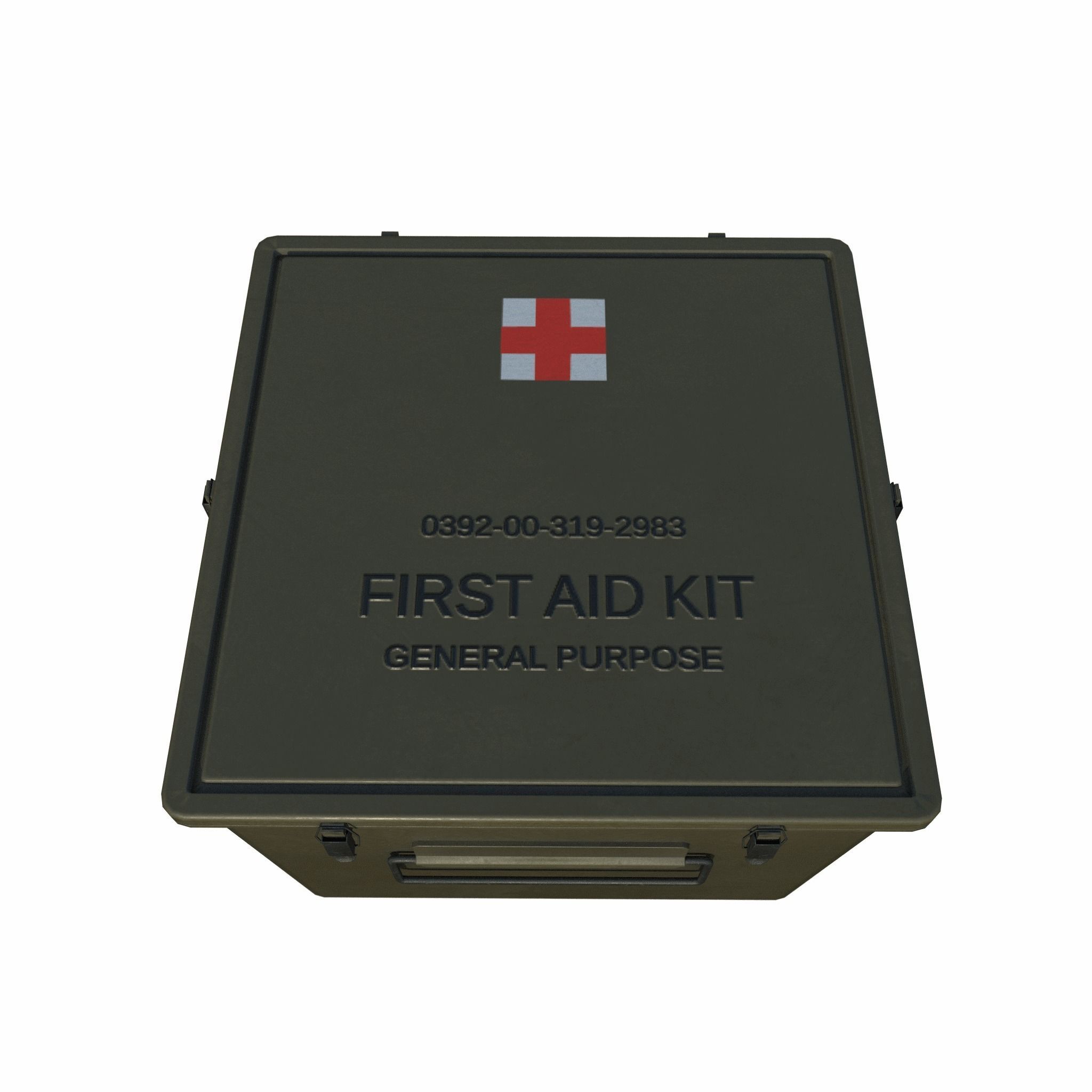 Military First Aid Kit Low-poly 3D model_3