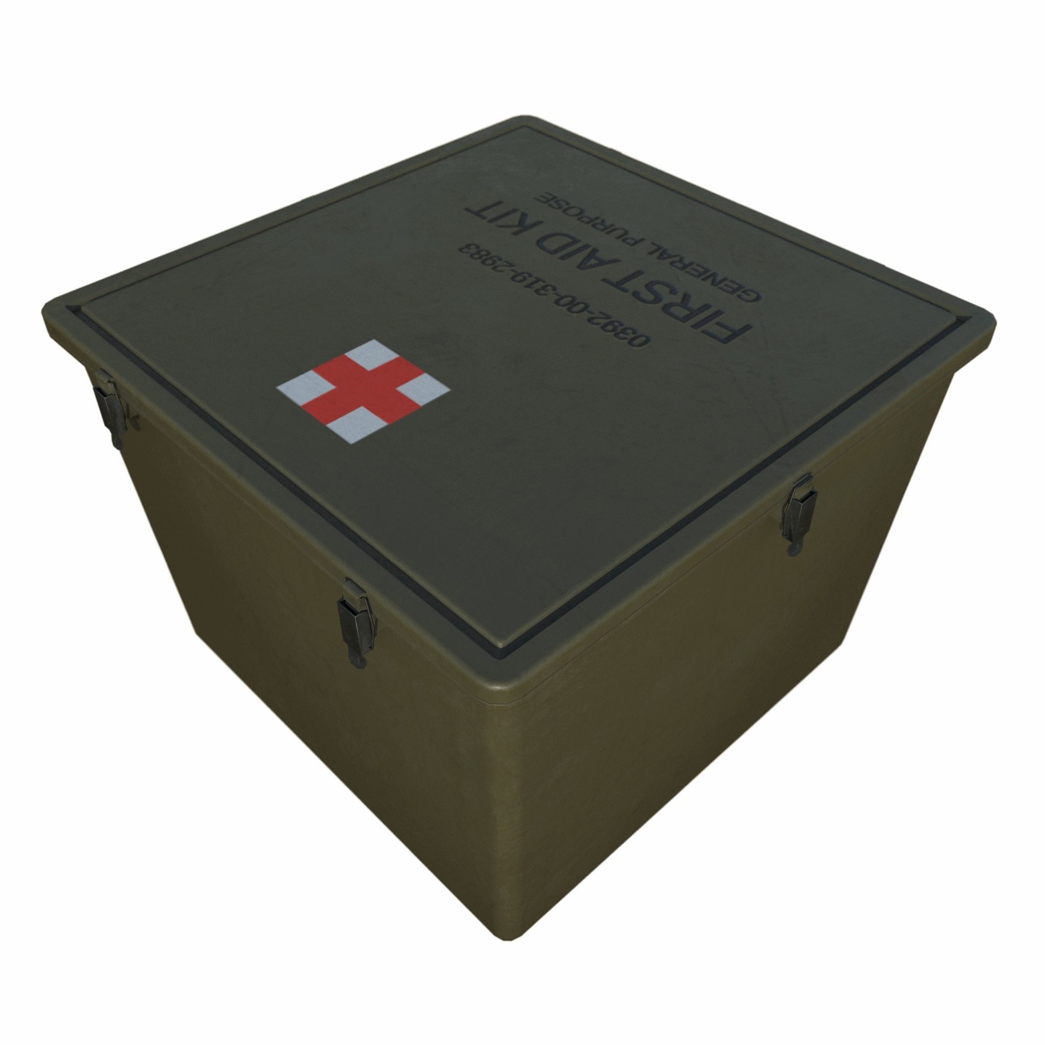 Military First Aid Kit Low-poly 3D model_4