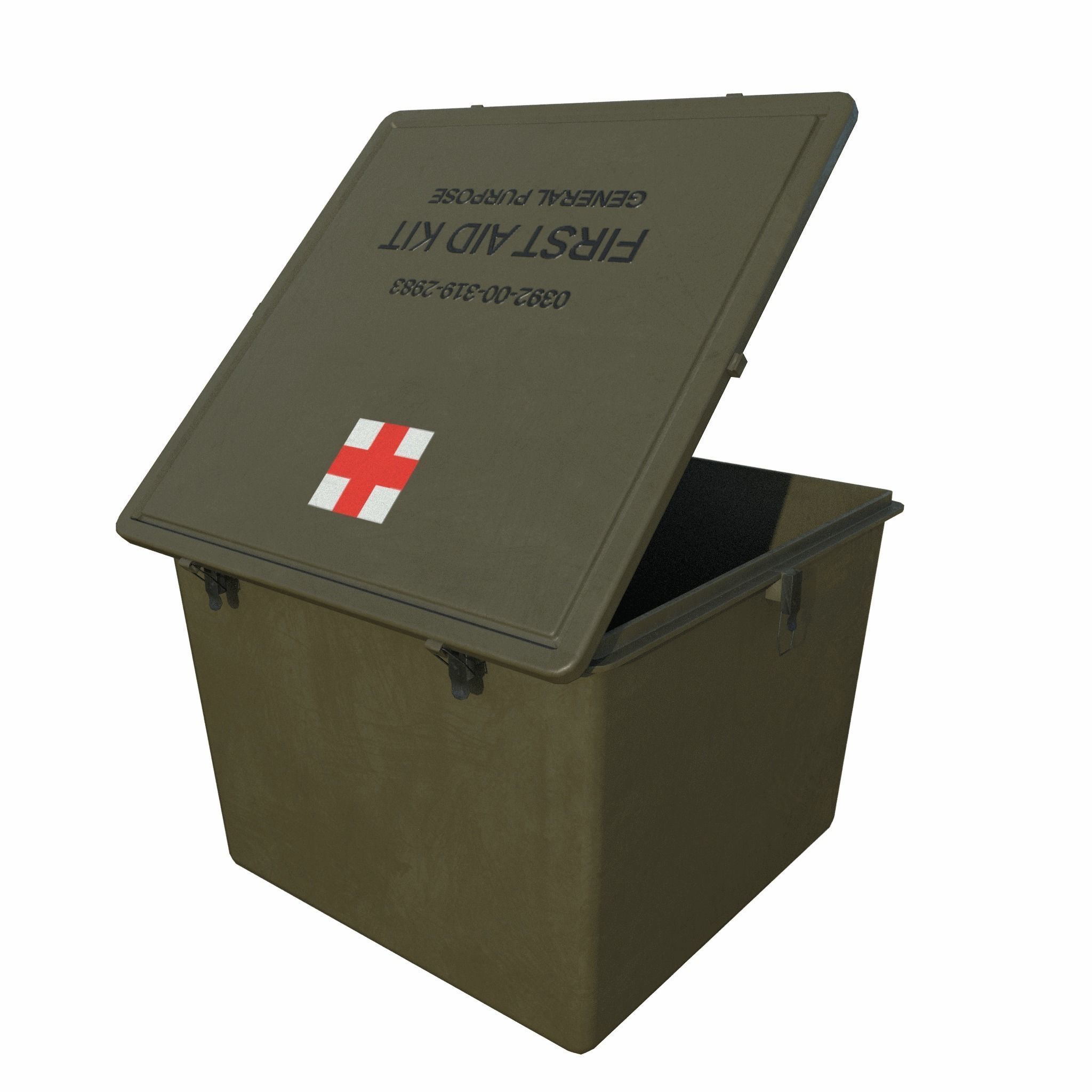 Military First Aid Kit Low-poly 3D model_2