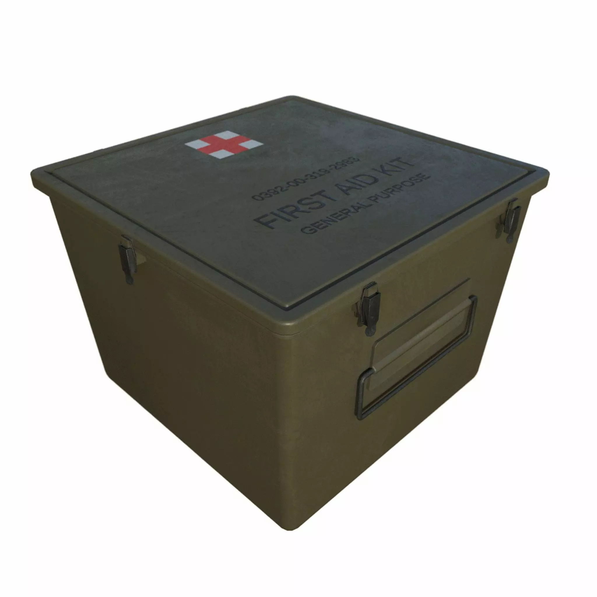 Military First Aid Kit Low-poly 3D model_0