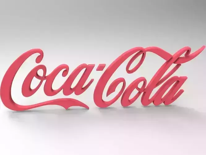 High Poly Detailed Coca Cola Logo