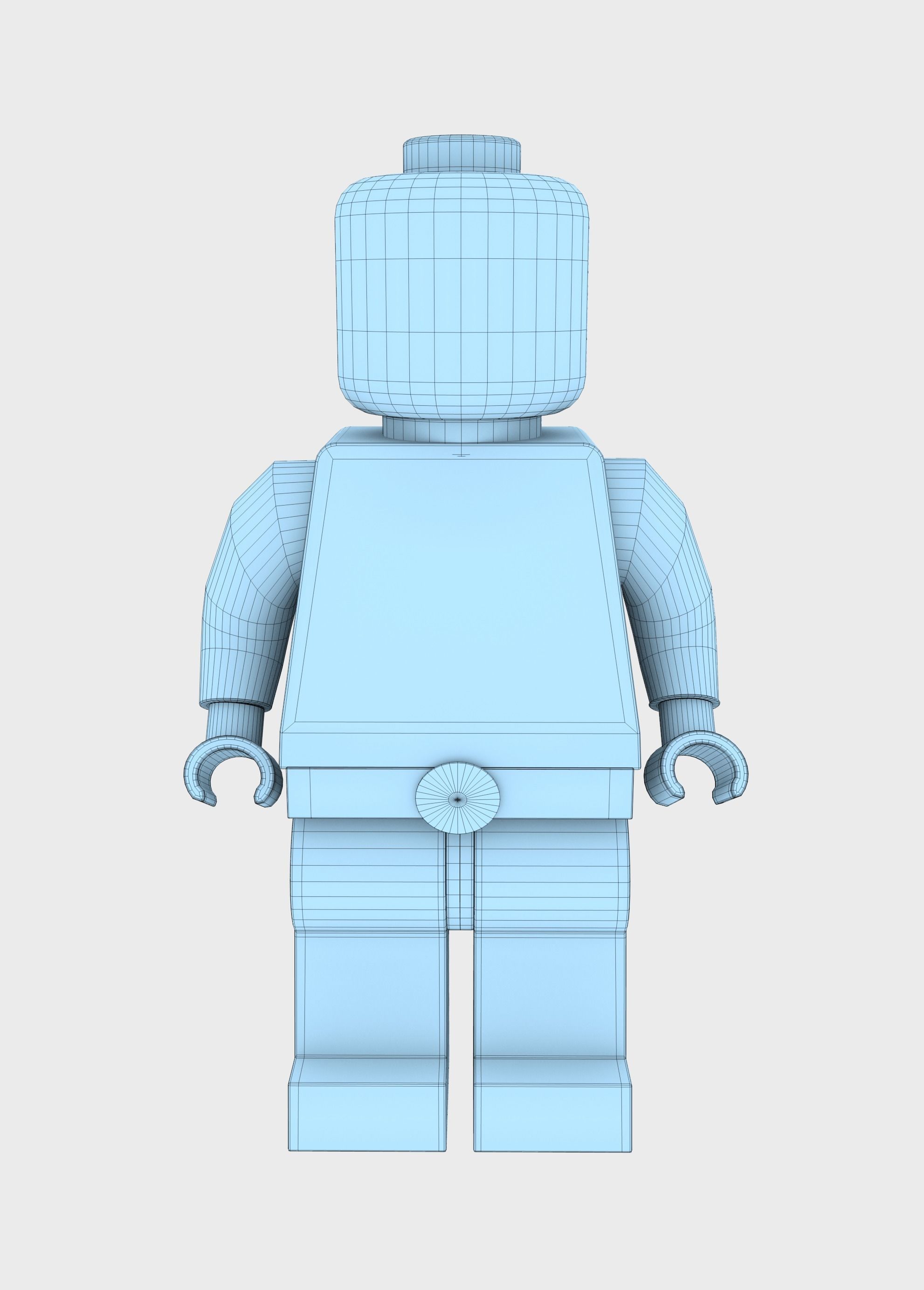 Lego tattoo man Low-poly 3D model_9