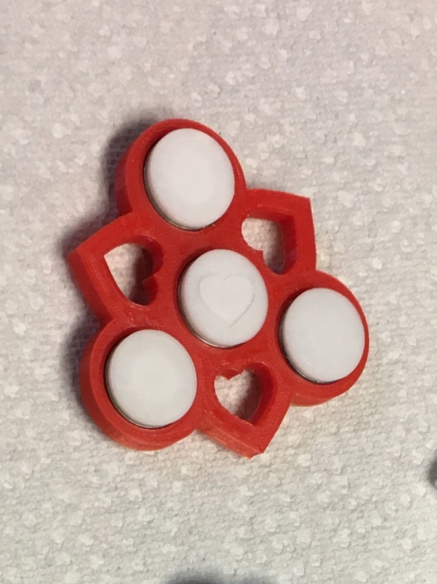 Heart Fidget Spinner Free 3D print model_3