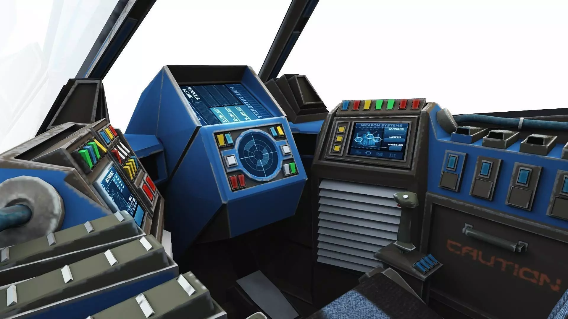 Space fighter Cockpit - Starfighter Hades MK2 Low-poly 3D model