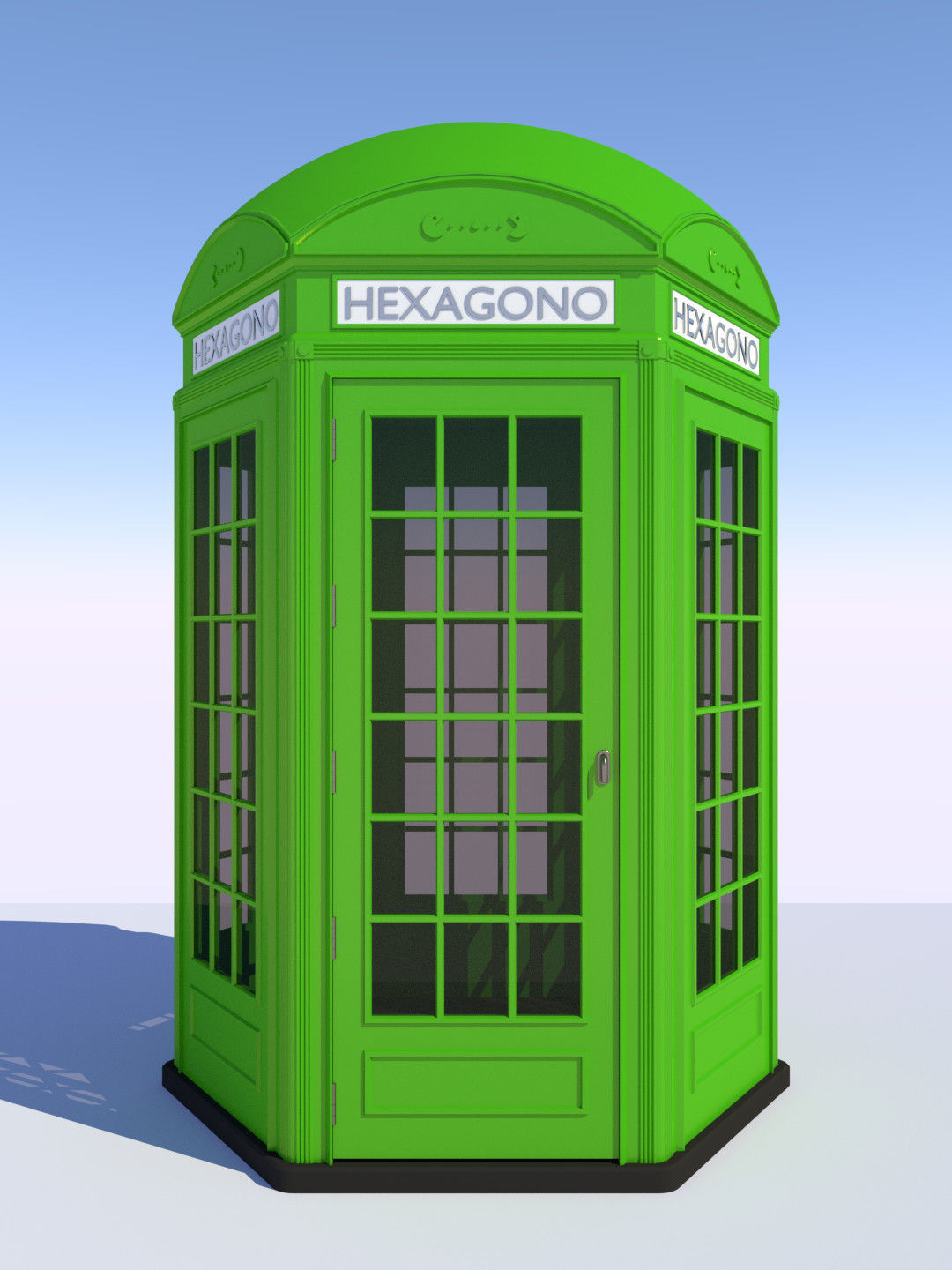 5x Classic British Phone Both different shapes 3D model_4