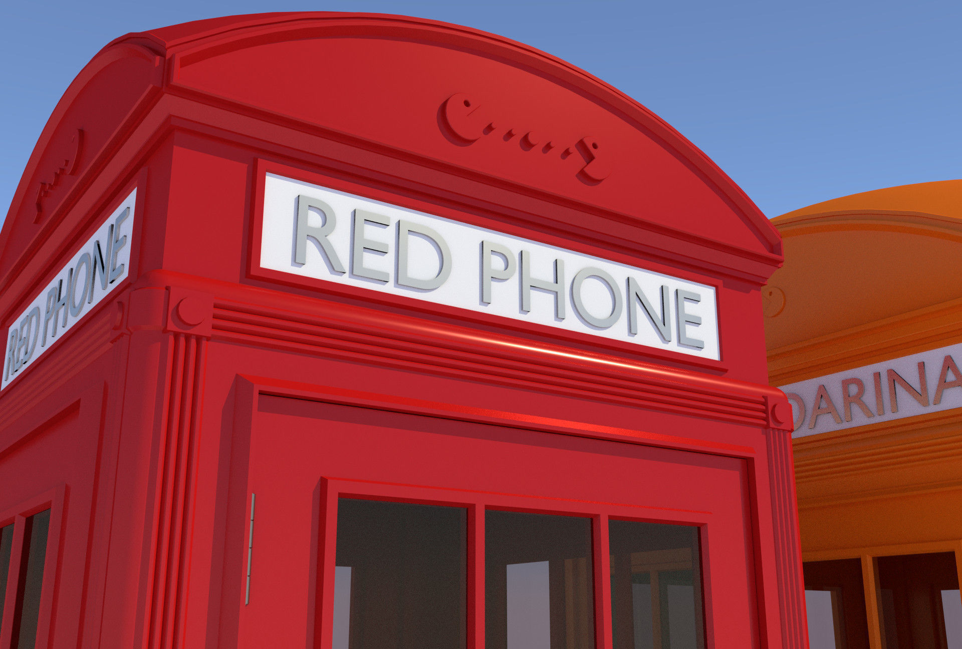 5x Classic British Phone Both different shapes 3D model_10