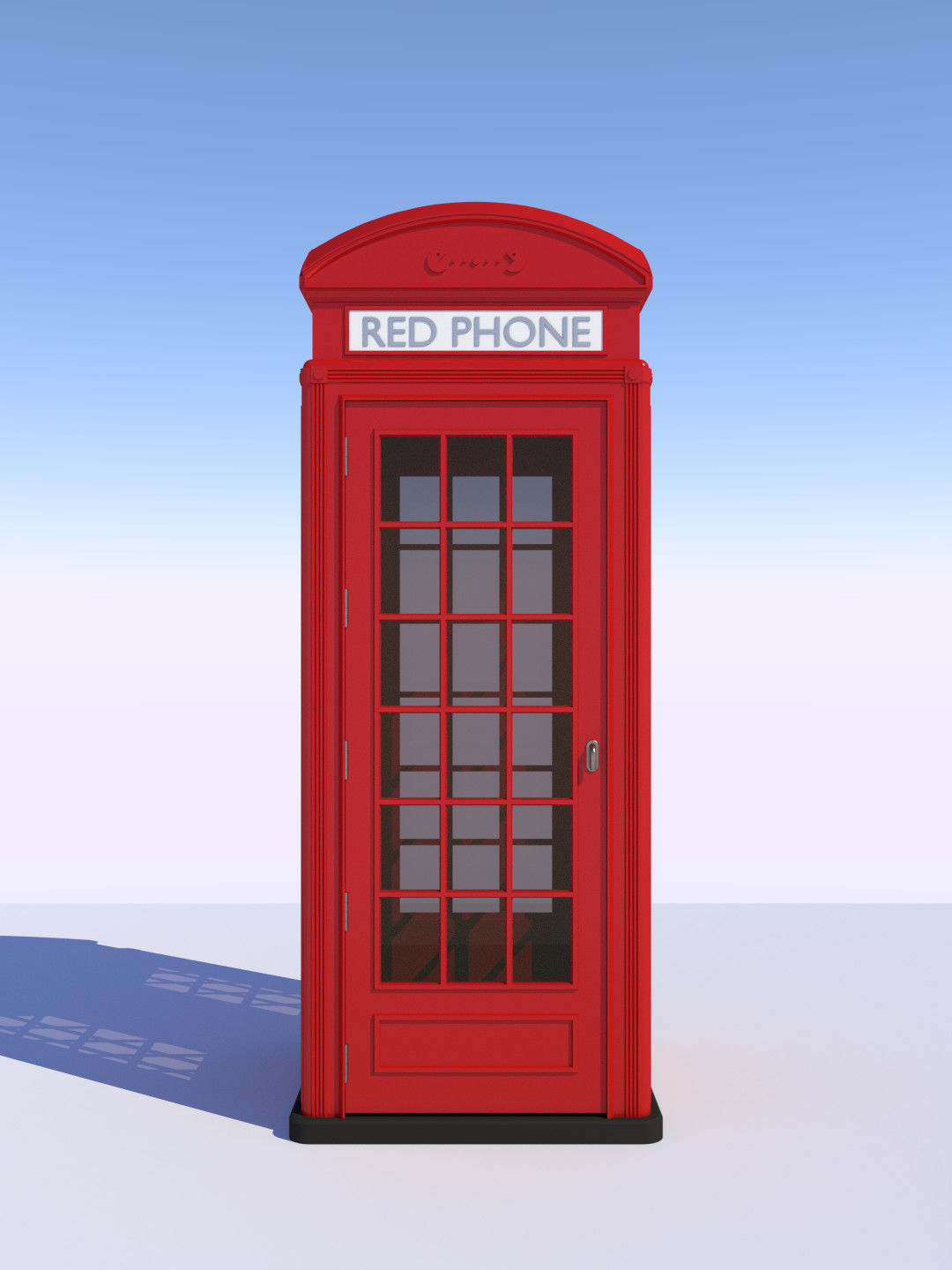 5x Classic British Phone Both different shapes 3D model_1