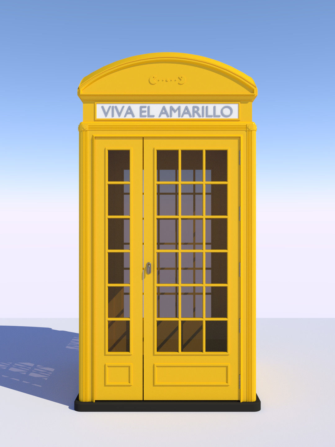 2x Classic British Phone Both large width 3D model_2