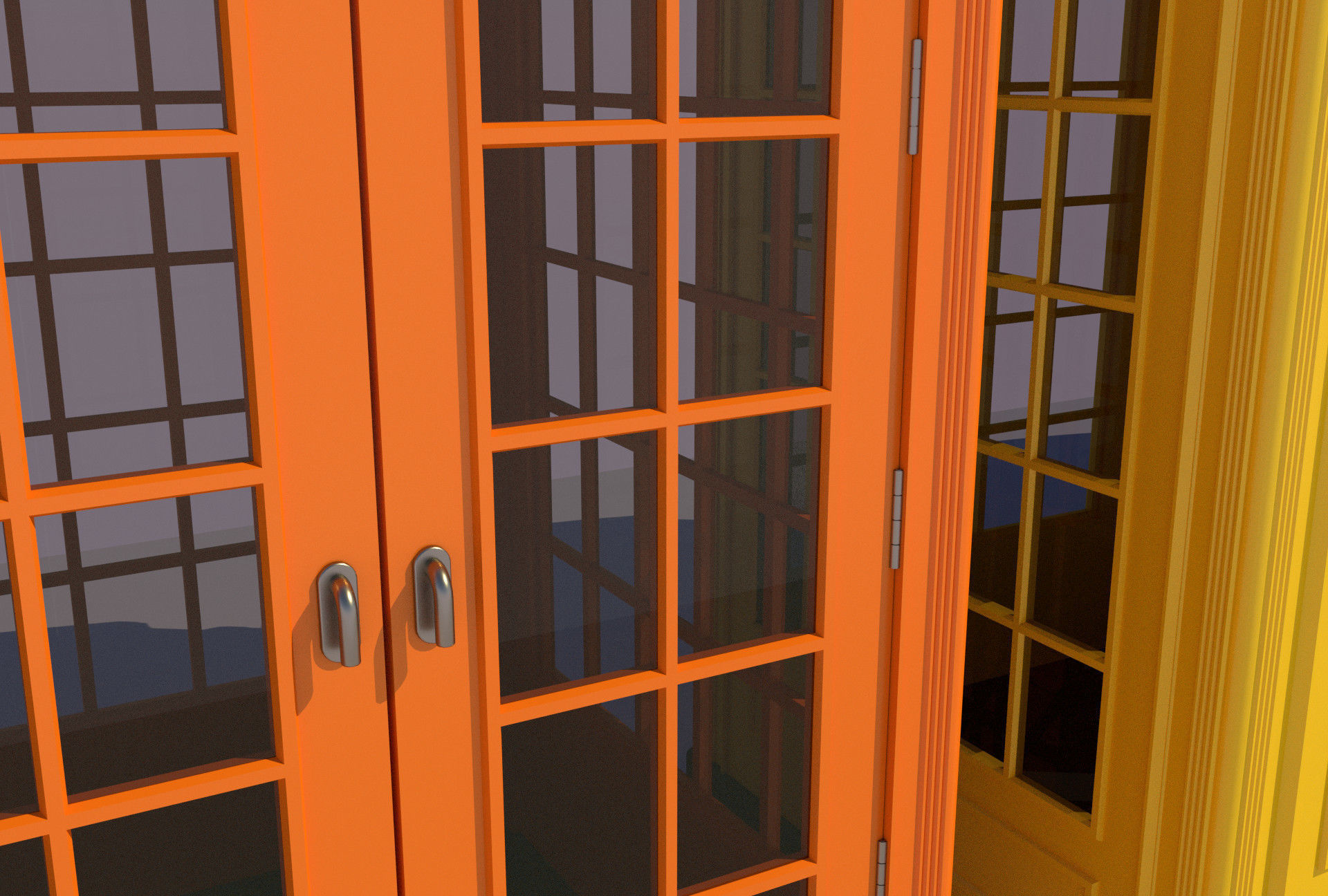 2x Classic British Phone Both large width 3D model_7