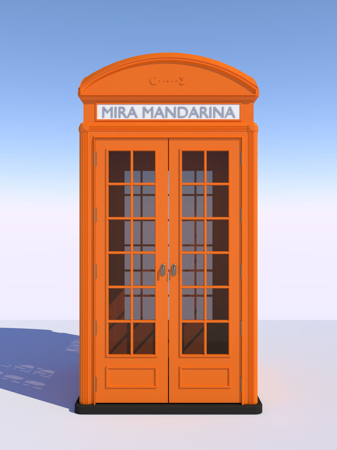 2x Classic British Phone Both large width 3D model_1