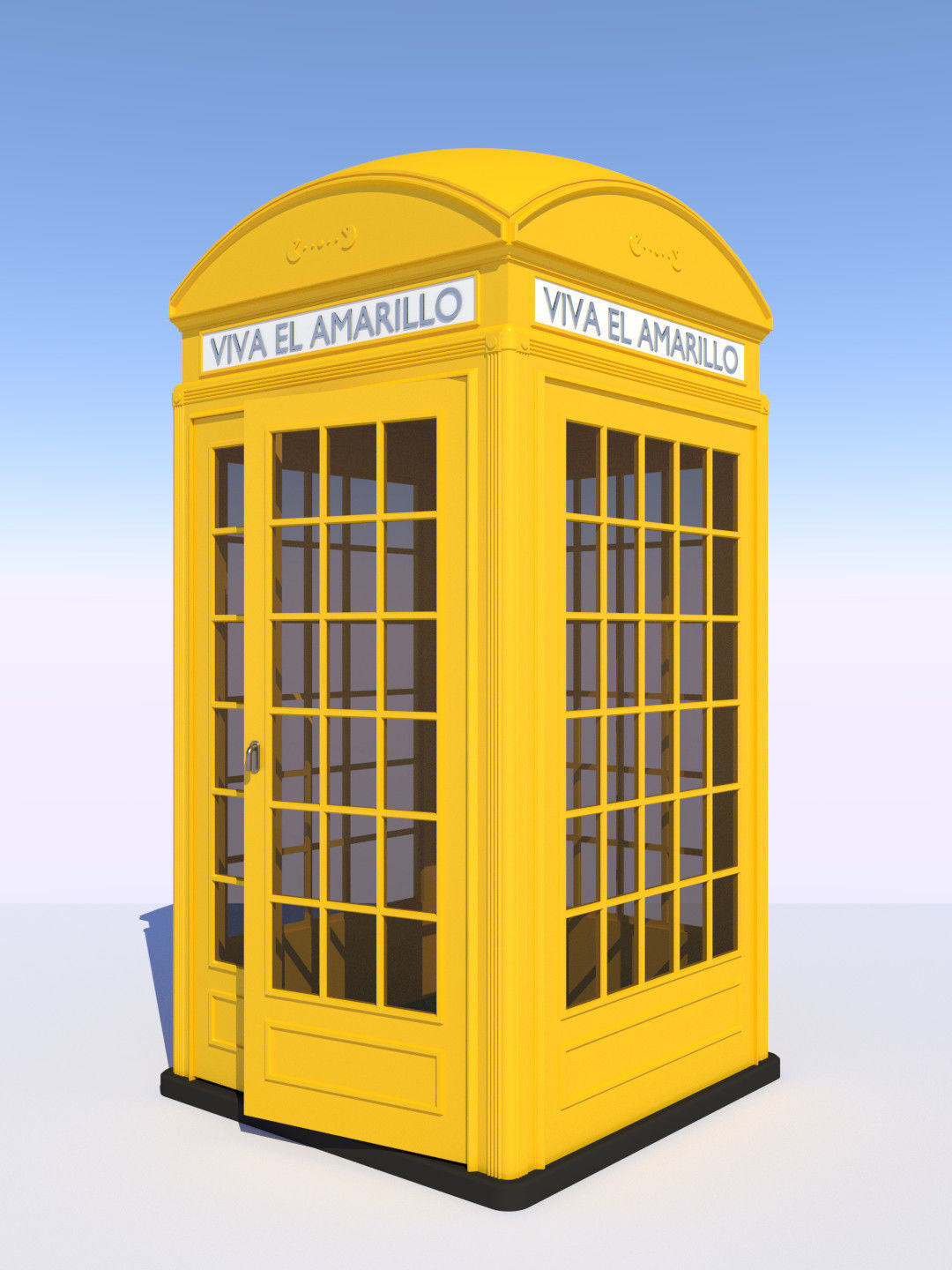 2x Classic British Phone Both large width 3D model_5