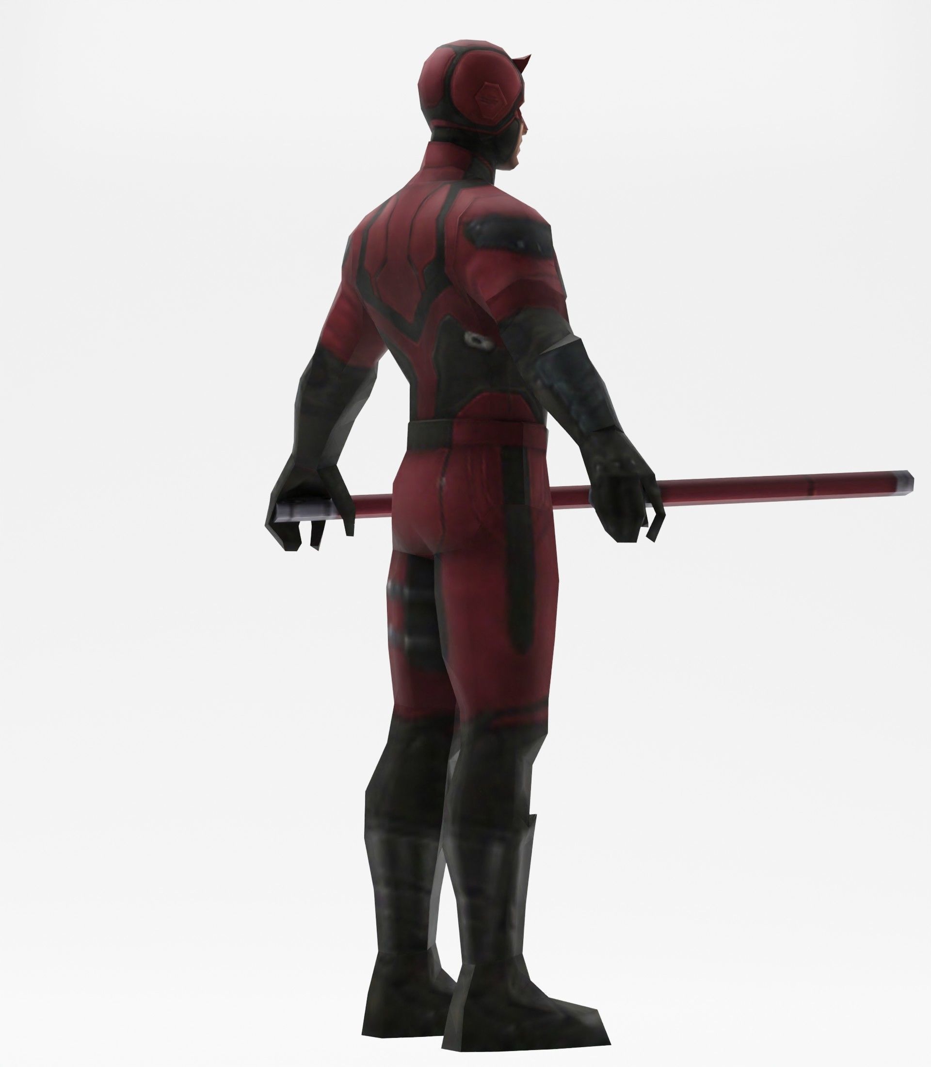 Daredevil avengers Low-poly 3D model_6