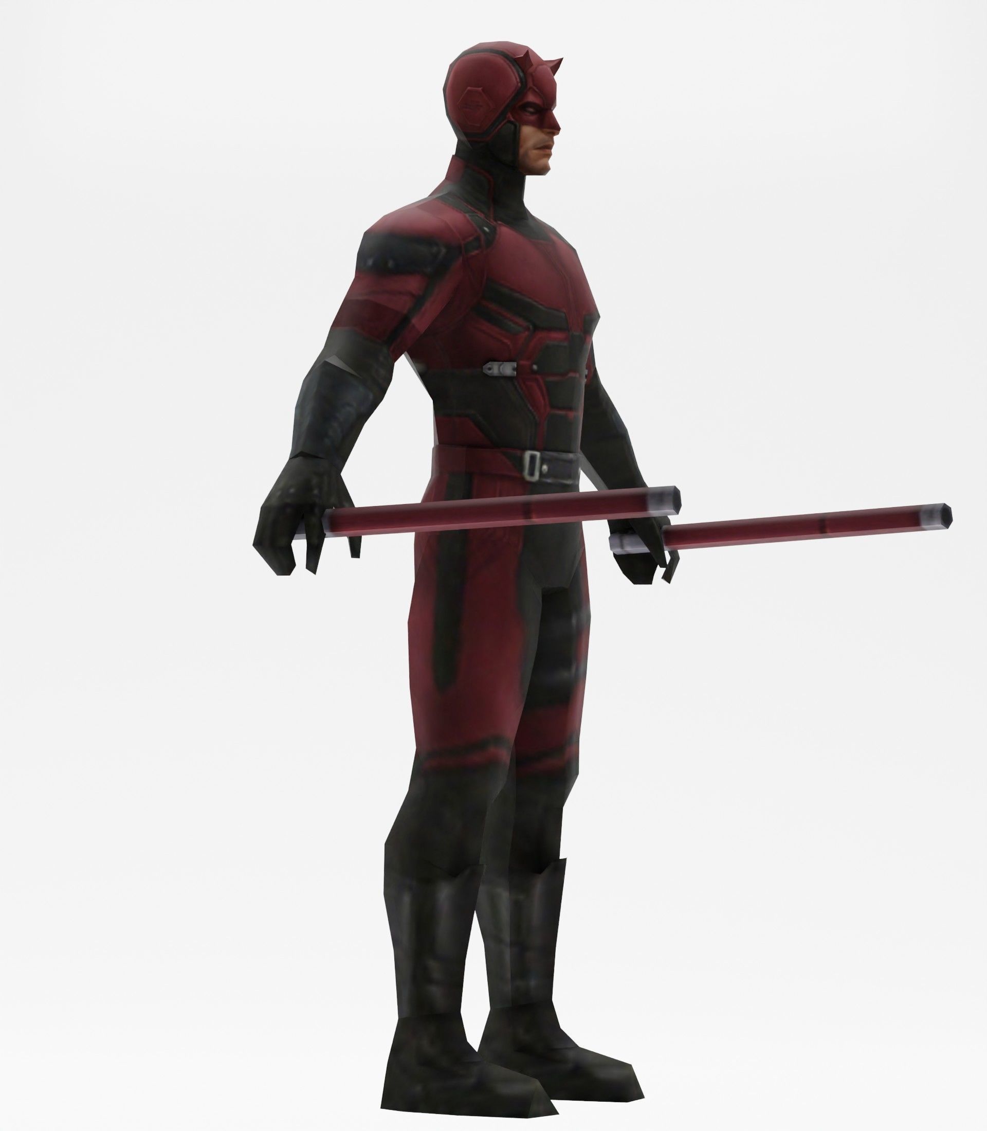 Daredevil avengers Low-poly 3D model_3