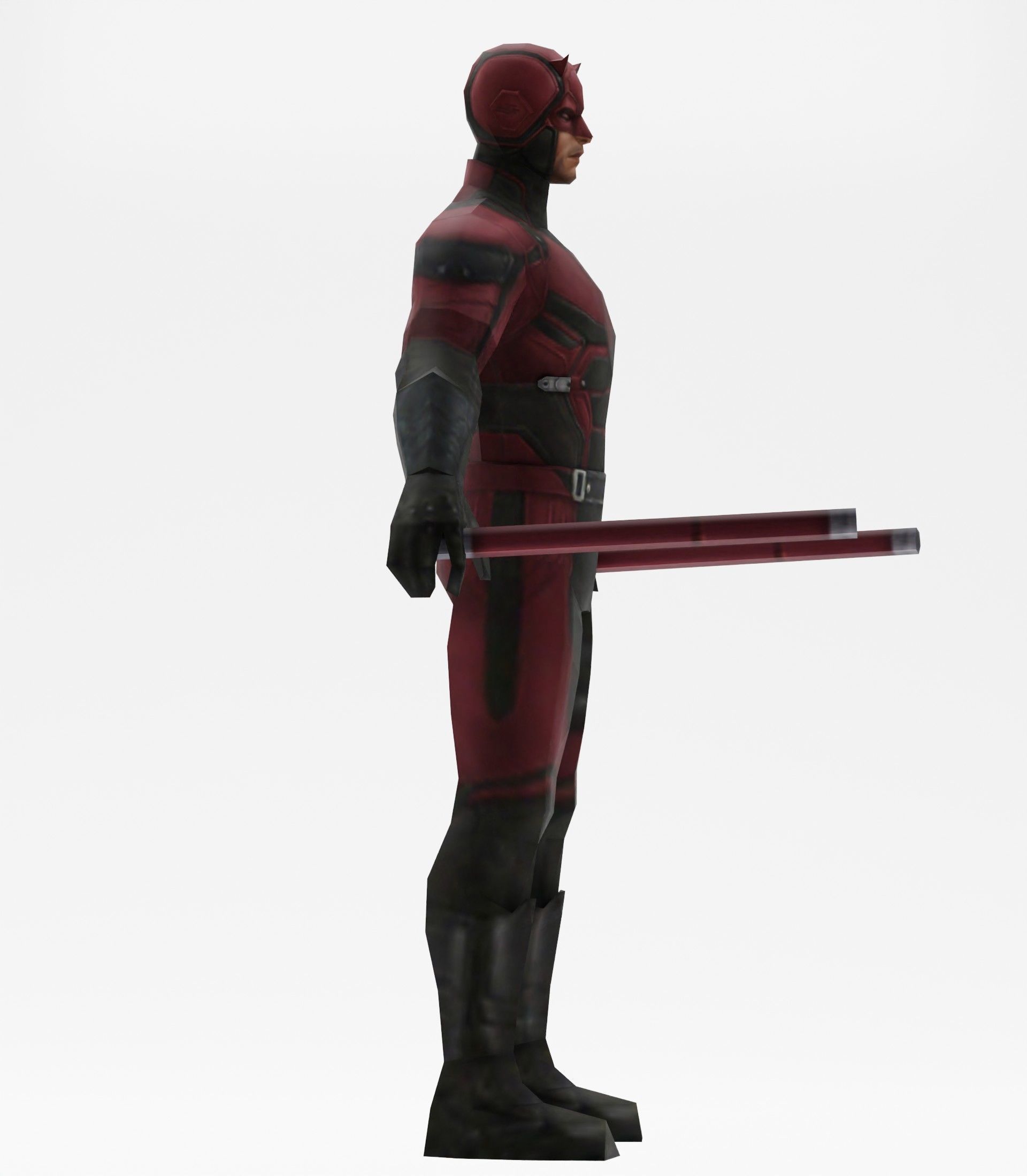 Daredevil avengers Low-poly 3D model_4