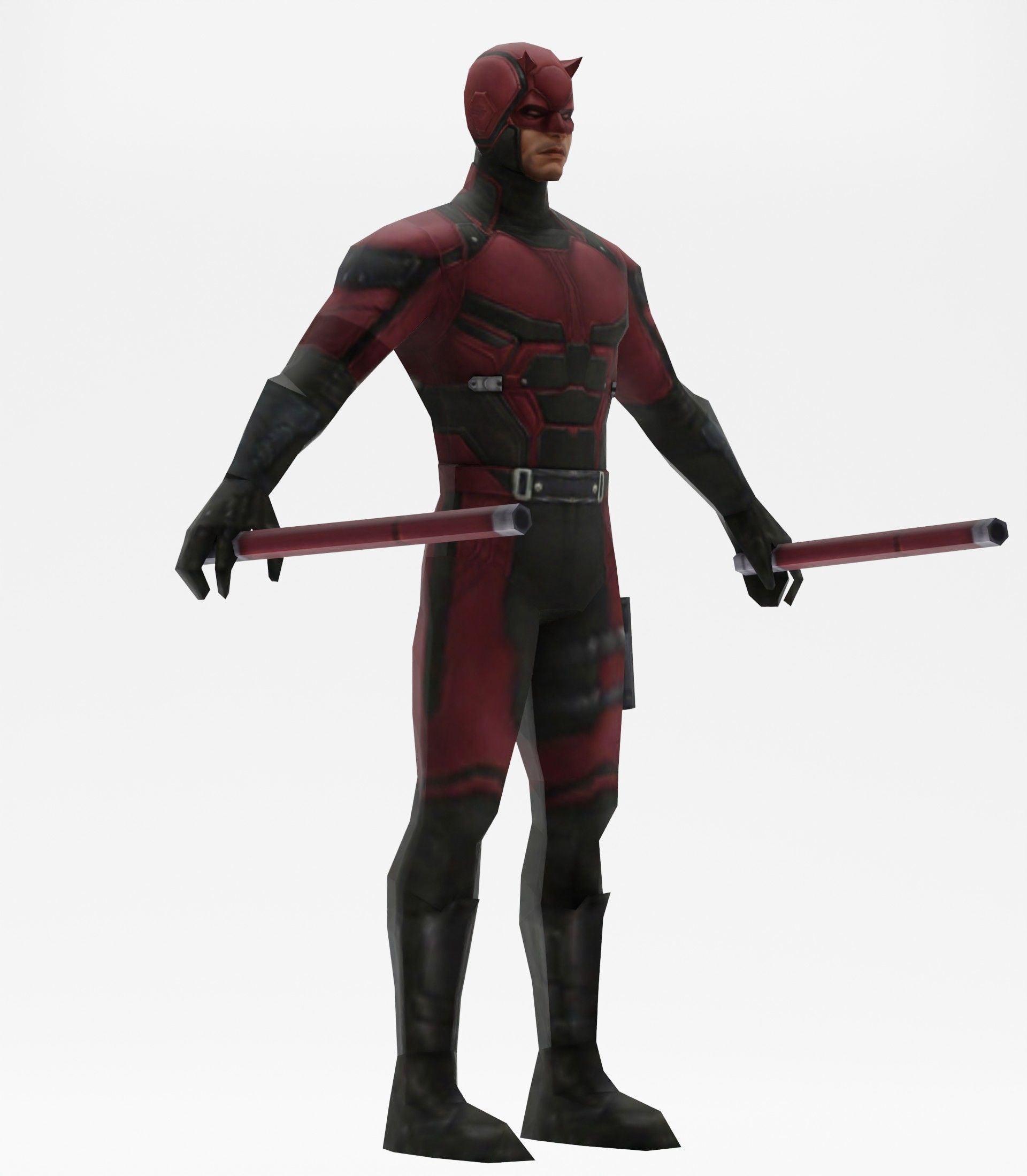 Daredevil avengers Low-poly 3D model_2
