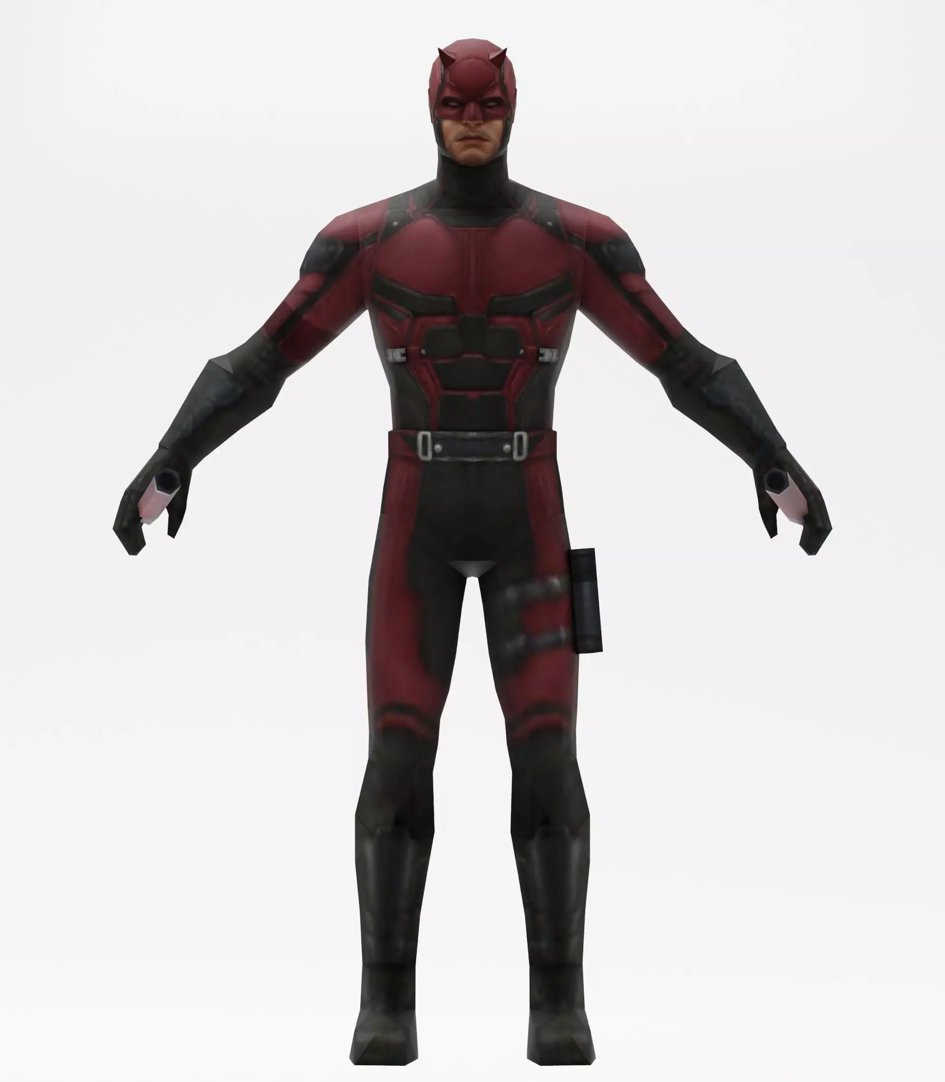 Daredevil avengers Low-poly 3D model_0