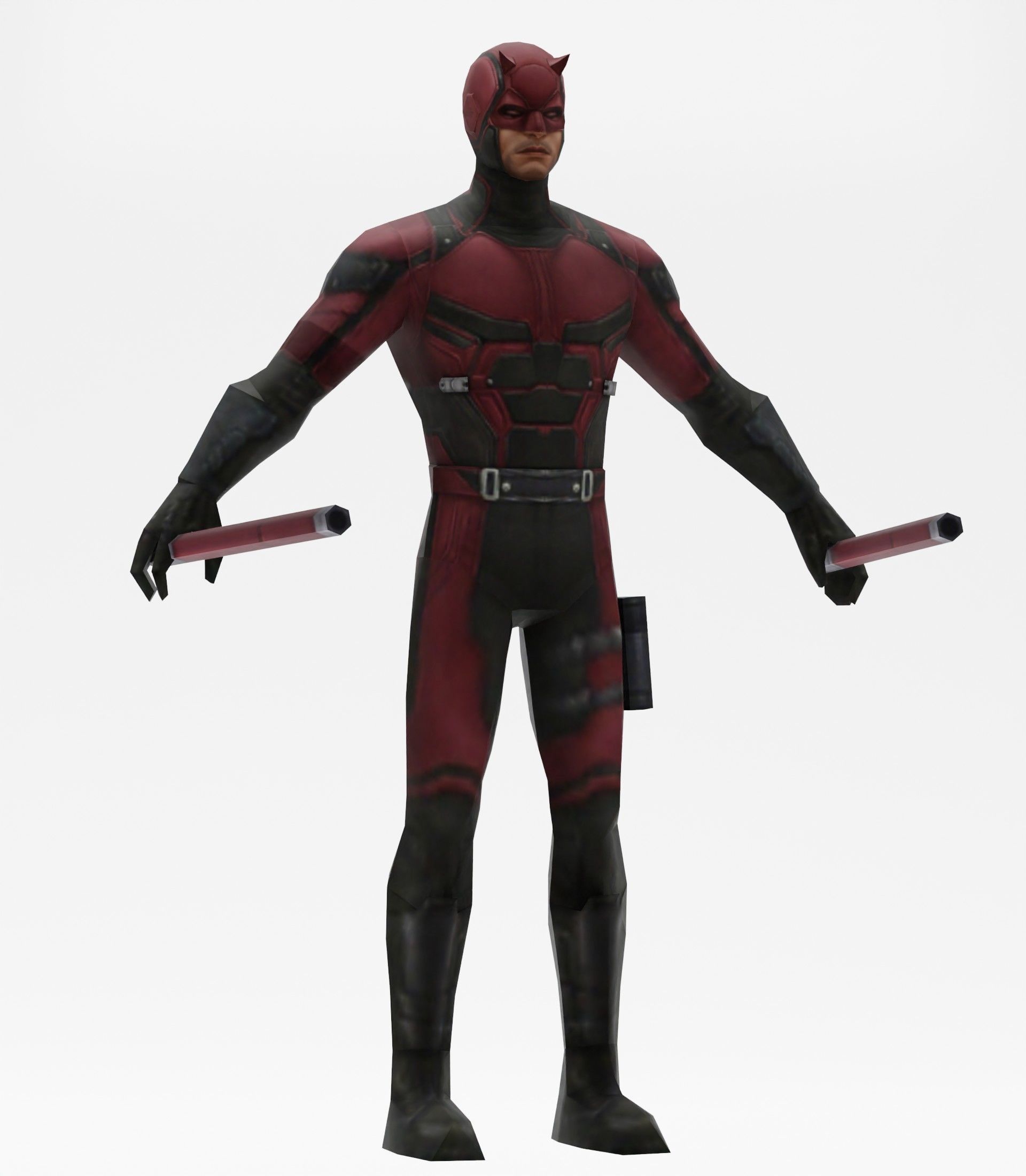 Daredevil avengers Low-poly 3D model_1