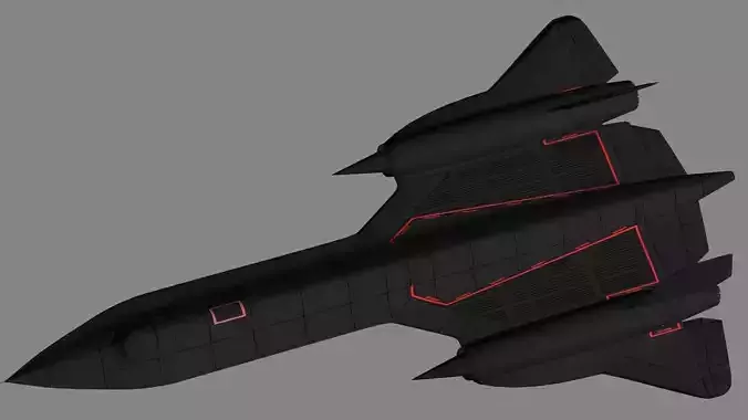 Lockheed SR-71 Blackbird Low-poly 3D model