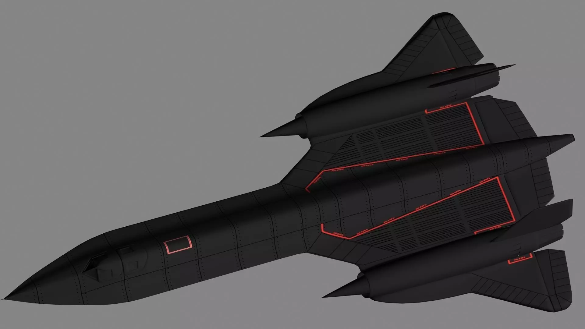 Lockheed SR-71 Blackbird Low-poly 3D model_0