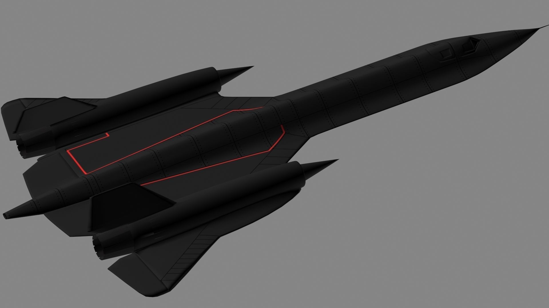 Lockheed SR-71 Blackbird Low-poly 3D model_2