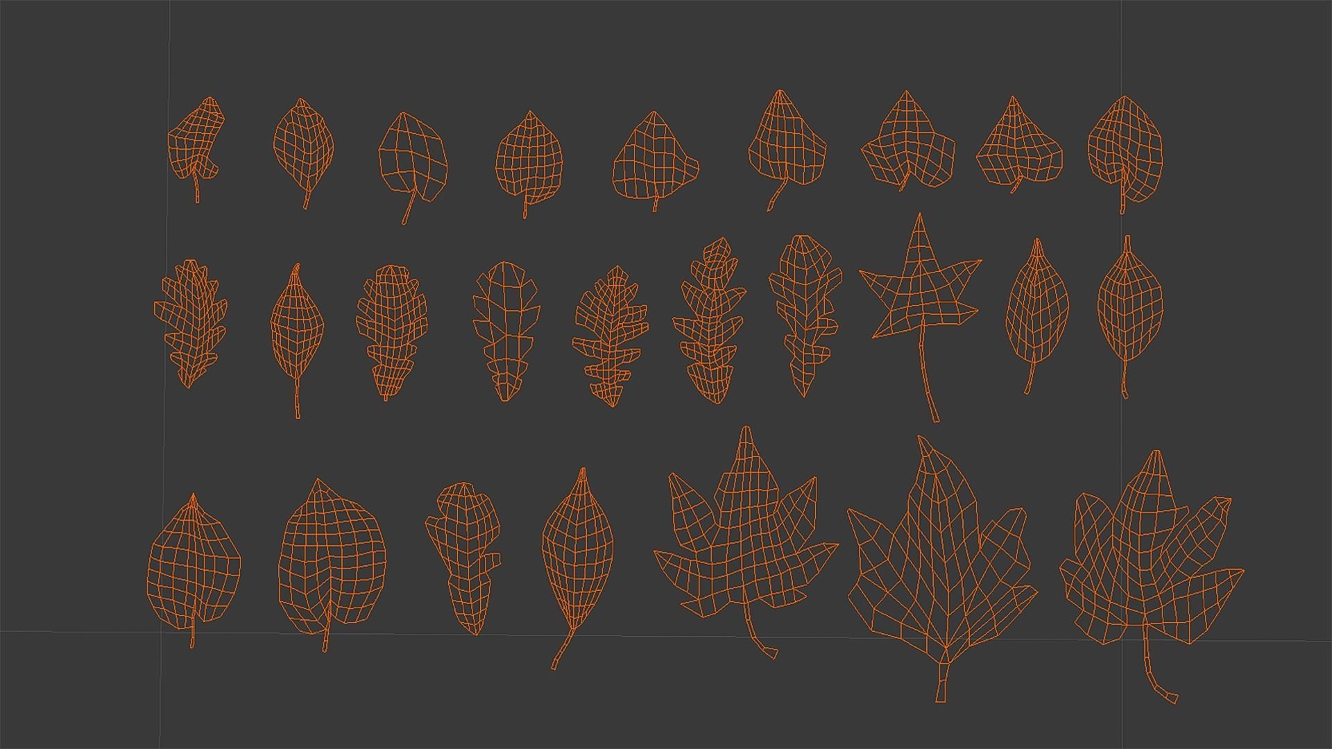 Leaf Pack Low-poly 3D model_31