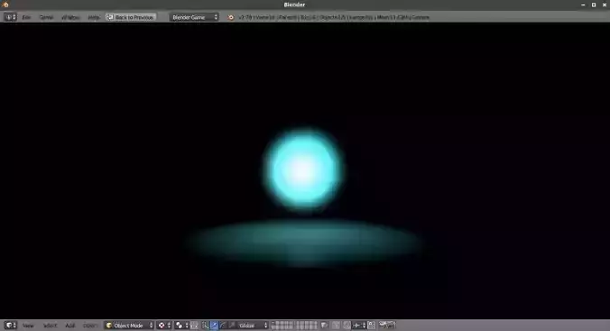 Energy Ball Blue  - Blender Game Engine Low-poly 3D model