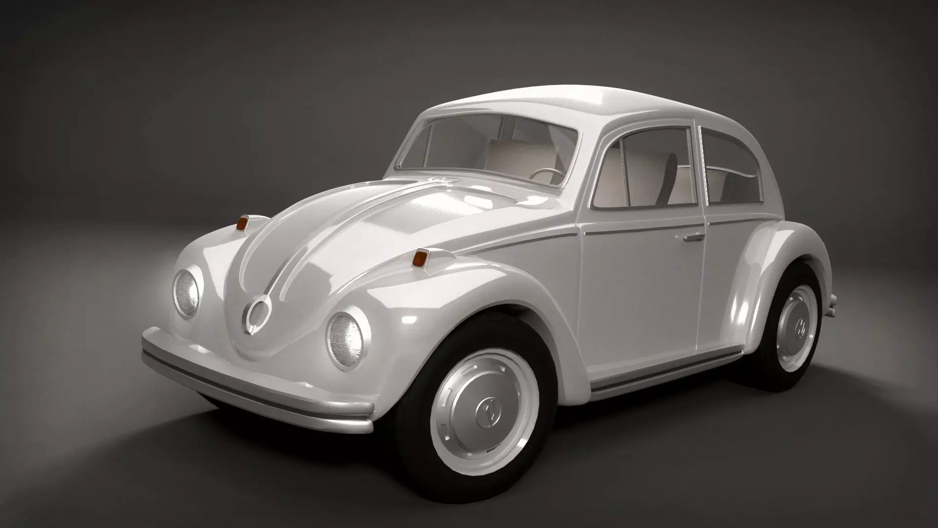 1969 VW Beetle with Full Interior Free 3D model_0