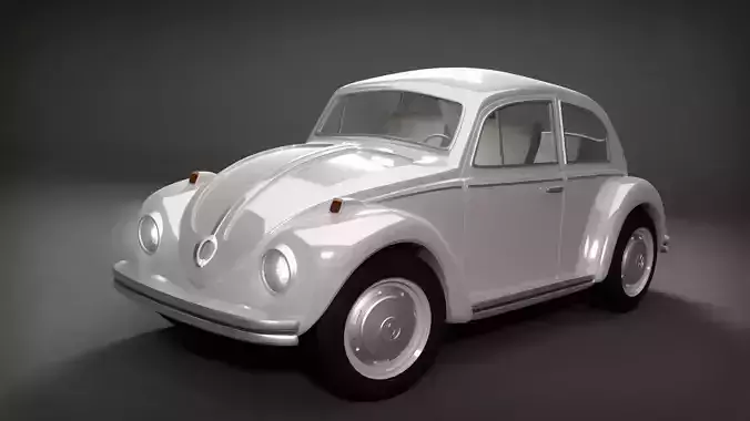 1969 VW Beetle with Full Interior Free 3D model