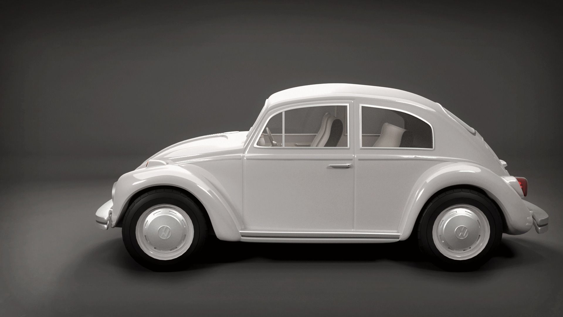 1969 VW Beetle with Full Interior Free 3D model_2