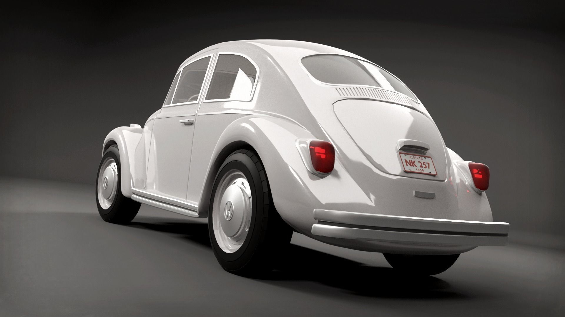 1969 VW Beetle with Full Interior Free 3D model_1
