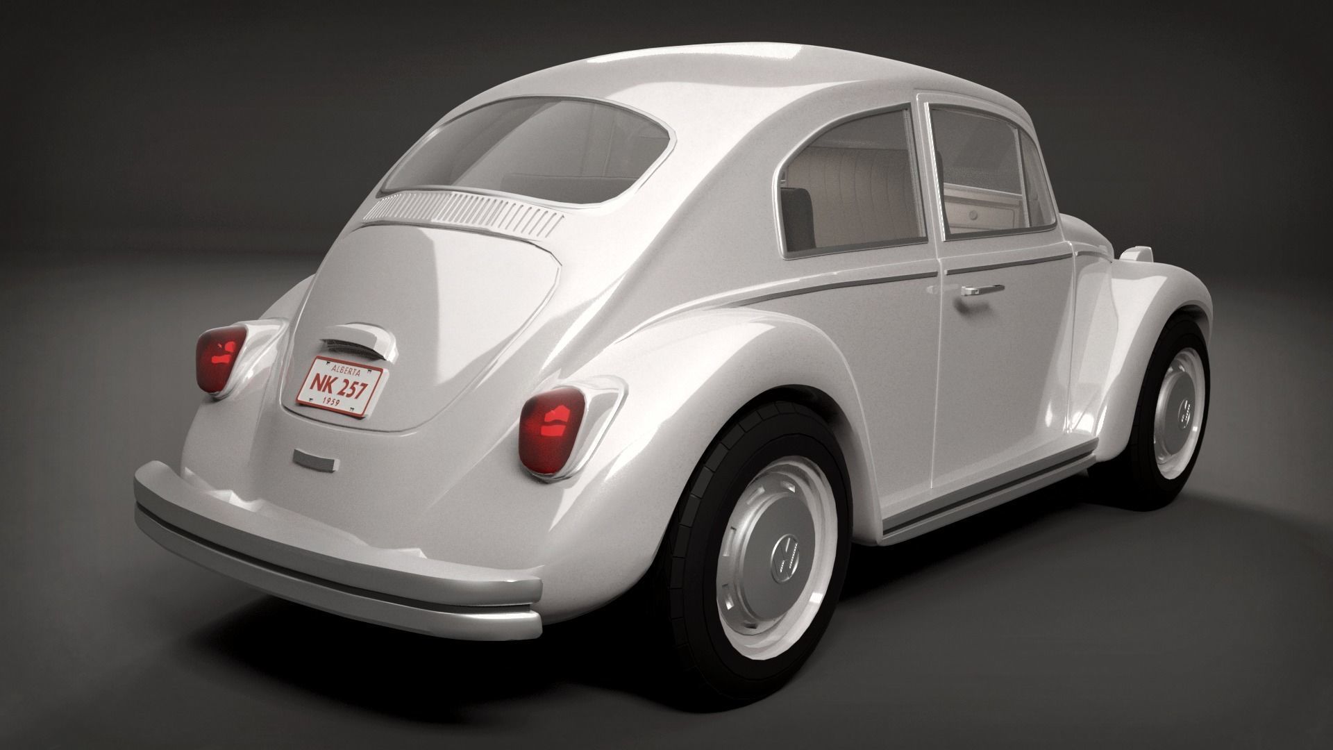 1969 VW Beetle with Full Interior Free 3D model_3