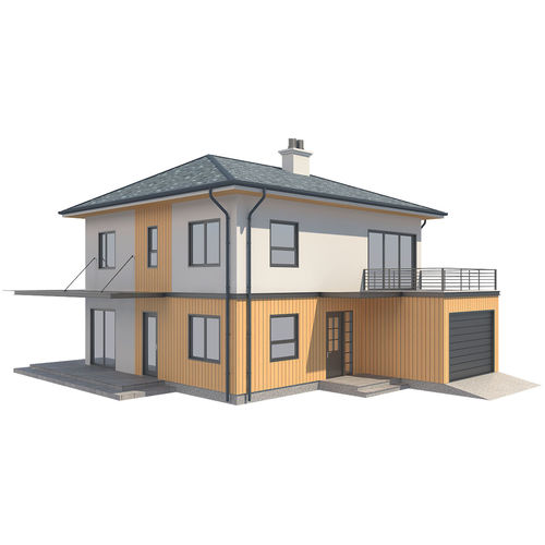 Cottage House 4 Low-poly 3D model