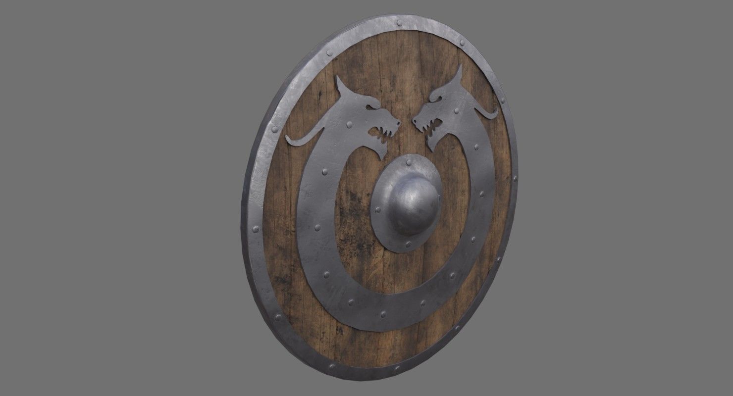Shield 1A Low-poly 3D model_1
