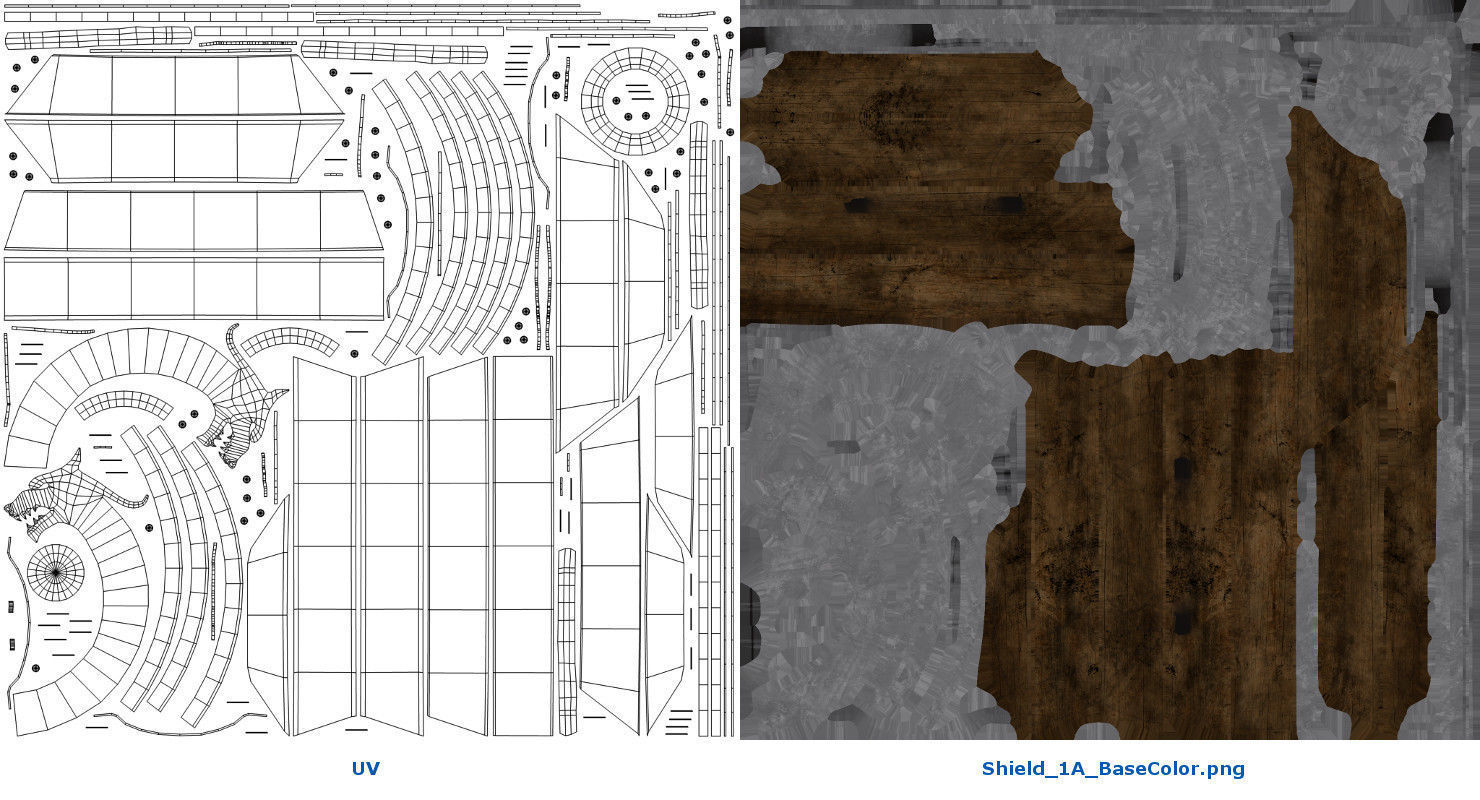 Shield 1A Low-poly 3D model_8