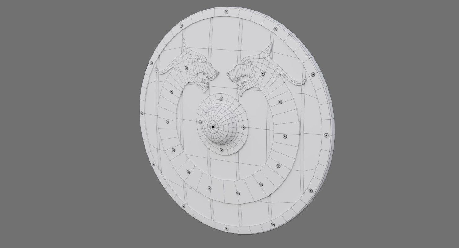 Shield 1A Low-poly 3D model_6
