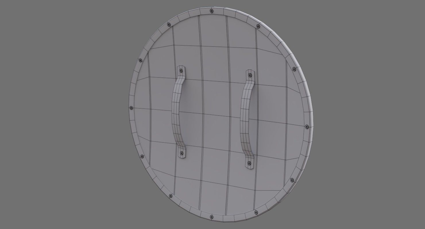 Shield 1B Low-poly 3D model_7