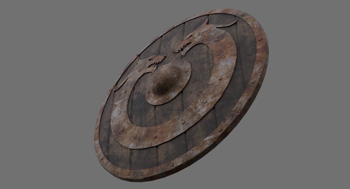 Shield 1B Low-poly 3D model_4