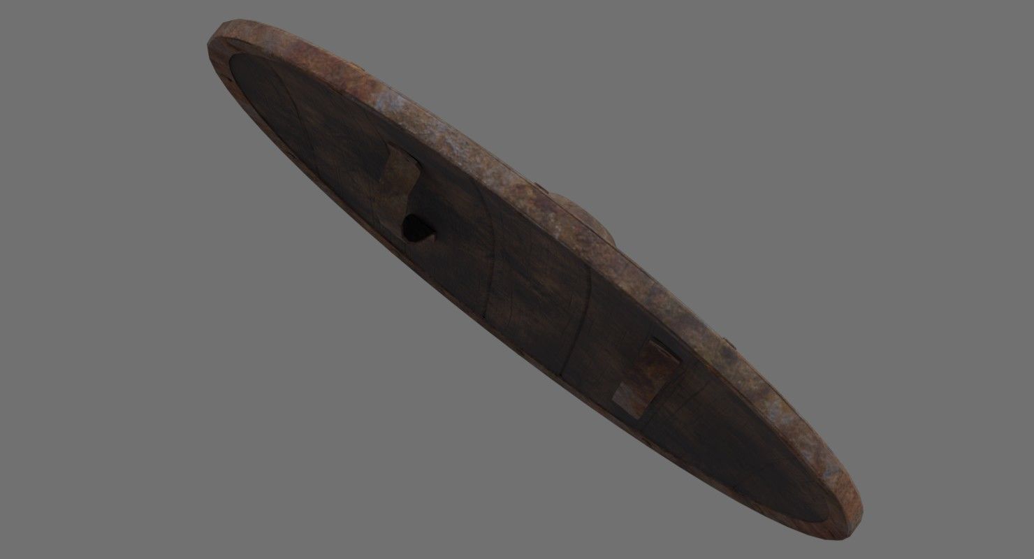 Shield 1B Low-poly 3D model_2