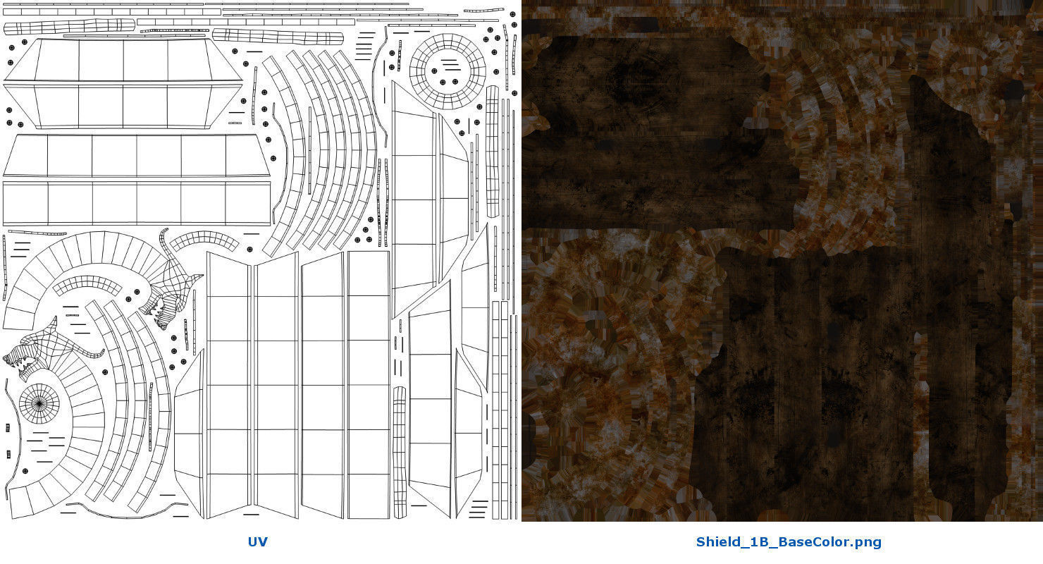 Shield 1B Low-poly 3D model_8
