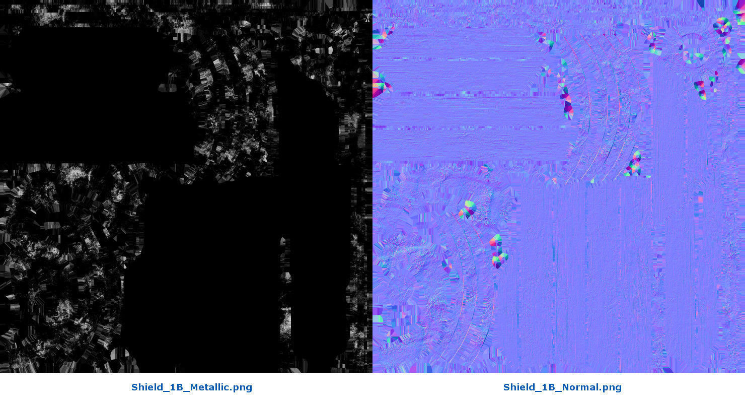 Shield 1B Low-poly 3D model_9